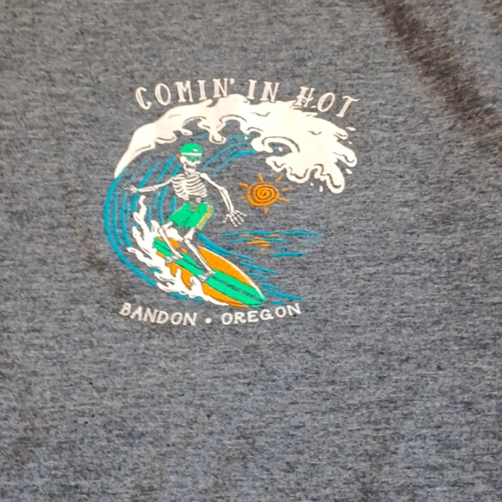 Heather Blue Bandon, Oregon Tee Shirt Men's M - Picture 3 of 5